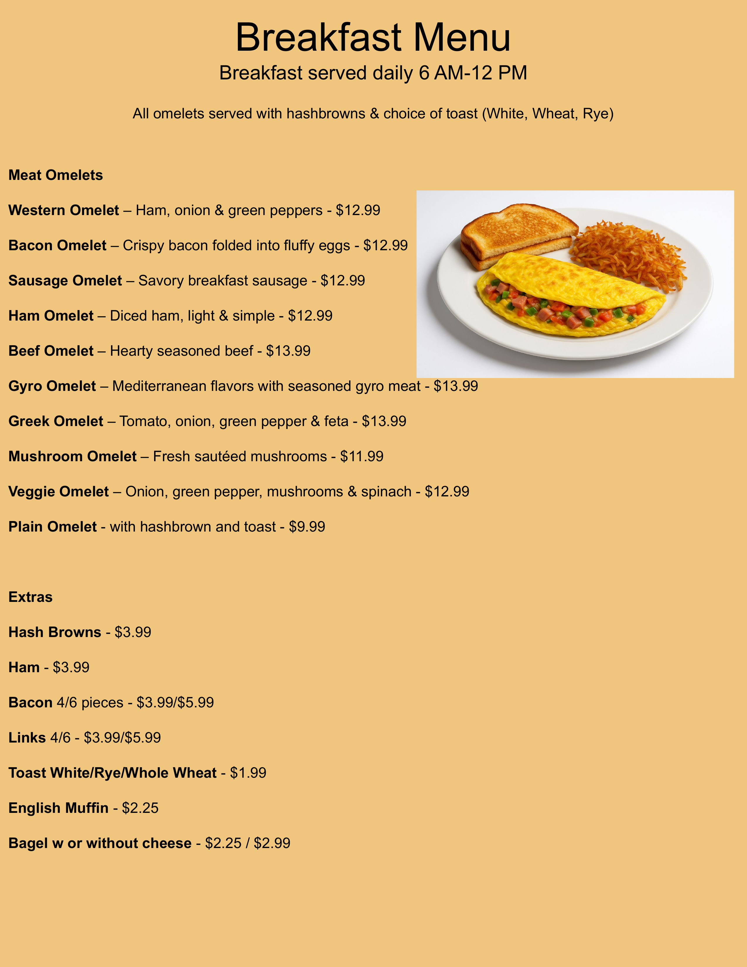 Blue Sky Lounge menu page 9